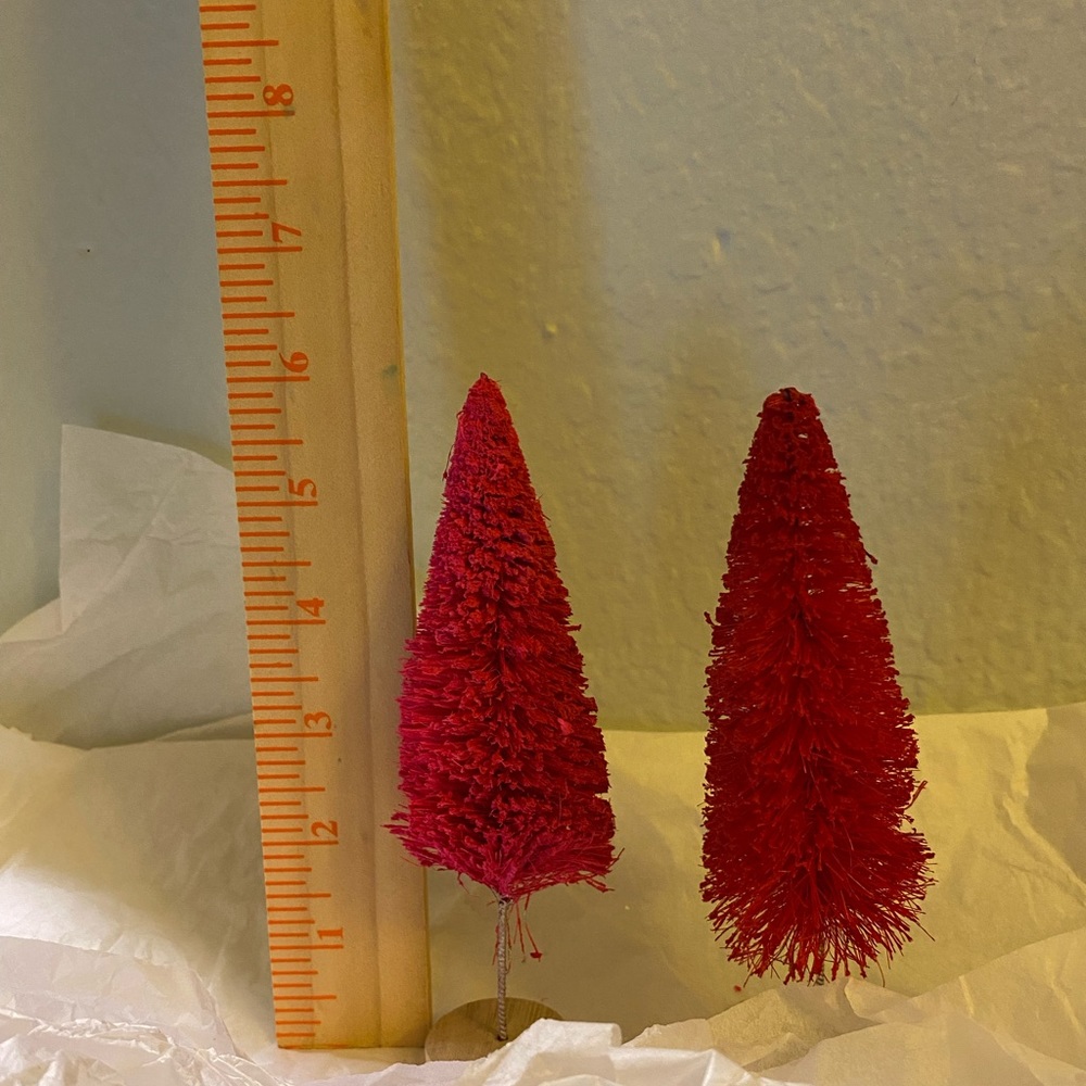 Two 6” Christmas trees